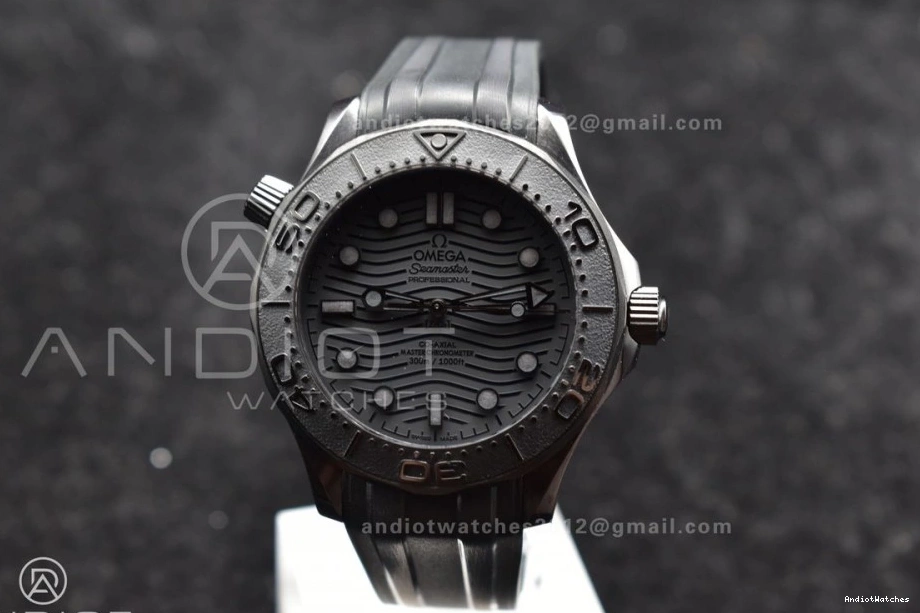 Black Best Seamaster 300m Black 1:1 1066 Edition Durable on 43.5mm Dial Rubber A Ceramic Black VSF Strap 0518
